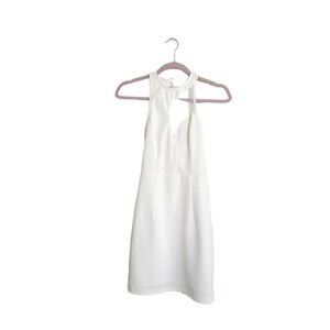 Passion Fusion White Cocker Neck Fully Lined Back Less Women's Dress Size S